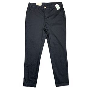 Maison Jules Womens Crop Capri Dress Pants Essential Mid Rise Black Size 8